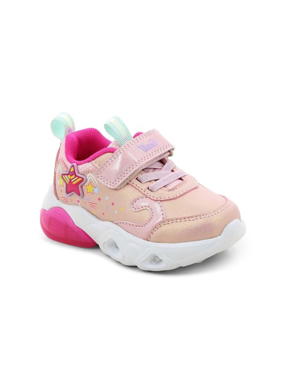 נעלי ספורט ורודות עם סקוץ’ סוליה עבה לילדות