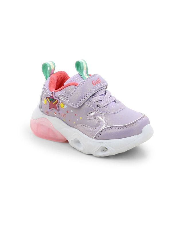 נעלי ספורט ורודות עם סקוץ’ סוליה עבה לילדות